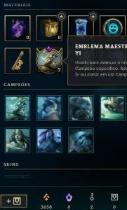 Conta handlevel, diamante 4, 7 skins lendarias, troca d nick - League of Legends LOL
