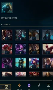 Conta handlevel, diamante 4, 7 skins lendarias, troca d nick - League of Legends LOL