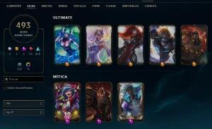 Conta Mestre Level 1000 + Valorant Skins (500 Reais Gastos) - League of Legends LOL