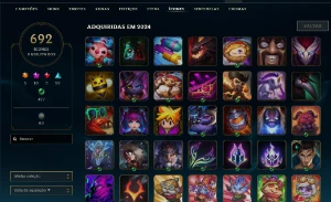 Conta Mestre Level 1000 + Valorant Skins (500 Reais Gastos) - League of Legends LOL