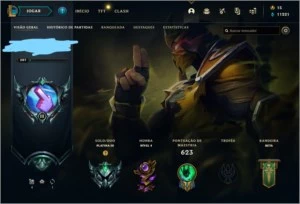 Conta 297 skins plat 3 + valorant - League of Legends LOL