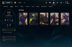 Diamante 4 com 131 Champs e 59 Skins ( MAIN MID / ADC ) - League of Legends LOL