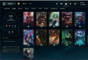 Diamante 4 com 131 Champs e 59 Skins ( MAIN MID / ADC ) - League of Legends LOL