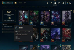 Diamante 4 com 131 Champs e 59 Skins ( MAIN MID / ADC ) - League of Legends LOL