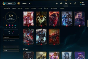 Diamante 4 com 131 Champs e 59 Skins ( MAIN MID / ADC ) - League of Legends LOL