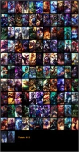 CONTA LOL: COM 79 SKINS - 112 CHAMPIONS - BORDA PLATINA - League of Legends