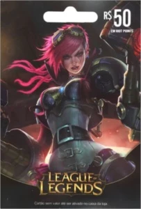 Cartão League of Legends R$ 50 - 2800 Riot Points LOL