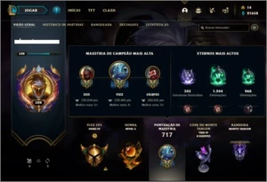 Conta ouro 4 com TODOS os champs e 159 skins (MAIN JG / MID) - League of Legends LOL