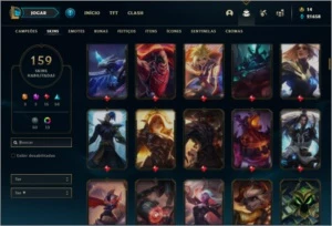 Conta ouro 4 com TODOS os champs e 159 skins (MAIN JG / MID) - League of Legends LOL