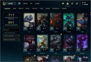 Conta ouro 4 com TODOS os champs e 159 skins (MAIN JG / MID) - League of Legends LOL