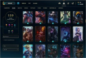 Conta ouro 4 com TODOS os champs e 159 skins (MAIN JG / MID) - League of Legends LOL