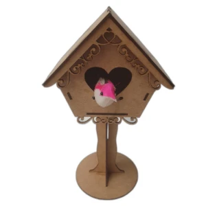 Casa de pássaro MDF, 12x13 - Artesanato e Personalizados
