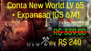 Conta New World LV 65 + Expansao (GS 674)