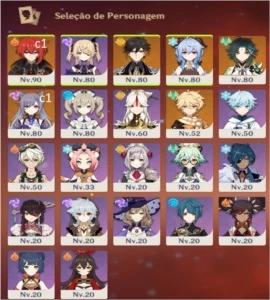 GENSHIN IMPACT AR52--5 PERSONAGNS 5-ESTRELA + TUMULO DO LOBO