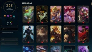 Conta League of Legends / Platina 1 / 323 Skins LOL