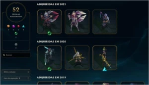 Conta League of Legends / Platina 1 / 323 Skins LOL