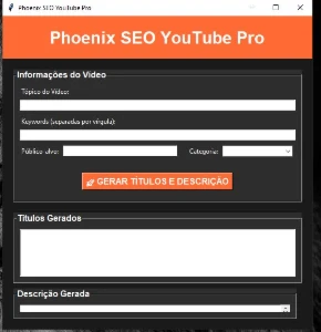 Programa Seo Phoenix Yt Gere Titulos Chamativos - Outros