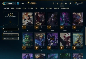 Unranked com 30 Champs e 7 Skins - League of Legends LOL