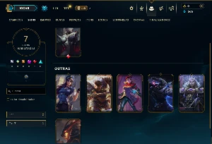 Unranked com 30 Champs e 7 Skins - League of Legends LOL