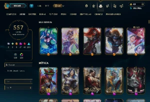 Bronze 4 com TODOS os Champs e 557 Skins +12 Prestigios - League of Legends LOL