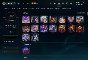 Bronze 4 com TODOS os Champs e 557 Skins +12 Prestigios - League of Legends LOL
