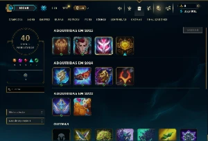 Platina 4 com 31 Champs e 3 Skins - League of Legends LOL