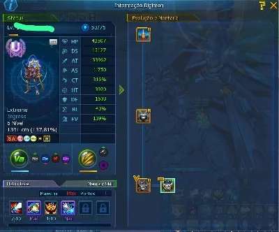Conta DMO - Digimon Masters Online