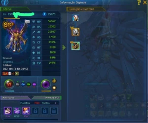 Conta DMO - Digimon Masters Online