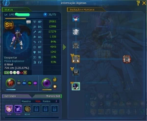 Conta DMO - Digimon Masters Online