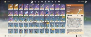 Conta Genshin, Keqing, Falcão, Dilluc C1, Raiden, Qiqi, Jean - Genshin Impact