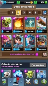 Conta Clash Royale / 5 lendárias, Arena 10, Level 9