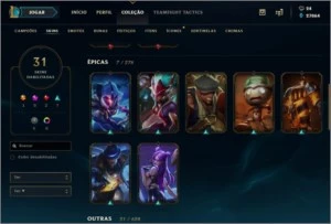 Conta LOL Gold III - 111 Champions, 31 skins, 27k Essência - League of Legends