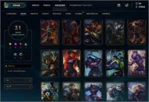 Conta LOL Gold III - 111 Champions, 31 skins, 27k Essência - League of Legends