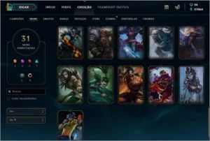 Conta LOL Gold III - 111 Champions, 31 skins, 27k Essência - League of Legends