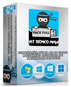 Kit Técnico Ninja- Formatação rápida + programas e drivers - Outros