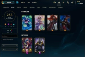 Conta Lol , Gold 4 , 235 Skins - League of Legends