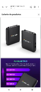 TV box H96 Max Android 14 amlogic Wi-Fi6 2gb16gb 5g Lançamen - Produtos Físicos
