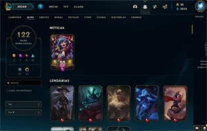 CONTA ALL CHAMPS, 122 SKINS/VALORANT SKINS - League of Legends LOL