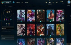 CONTA ALL CHAMPS, 122 SKINS/VALORANT SKINS - League of Legends LOL