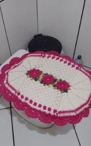 Jogo de banheiro em crochê - Artesanato e Personalizados