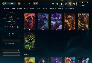 Unranked com 135 Champs e 60 Skins ( ADC / JG / MID ) - League of Legends LOL