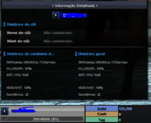 Conta PB 65% KD 54% HS Bastante itens e armas - Point Blank