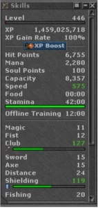 Vendo knight lvl 446 set full + ED lvl 148 - Tibia