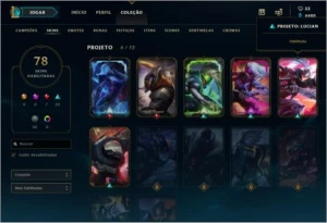 CONTA LOL (PRATA) - MUITAS SKINS, EMOTES E ICONES - League of Legends