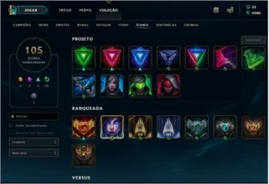 CONTA LOL (PRATA) - MUITAS SKINS, EMOTES E ICONES - League of Legends