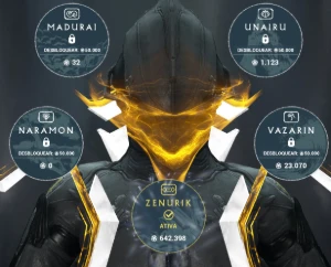 Conta Warframe MR 12 Mods Lendarios e Frames Primes - Outros