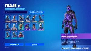 Conta de Fortnite com Caveirão Roxo e Cavaleiro Negro