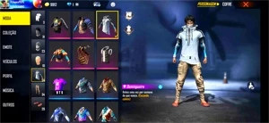 Conta com diversas skins - Free Fire
