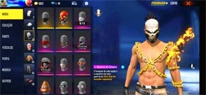 Conta com diversas skins - Free Fire