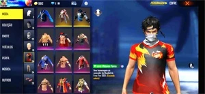Conta com diversas skins - Free Fire